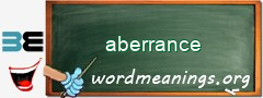 WordMeaning blackboard for aberrance